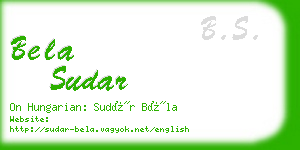 bela sudar business card